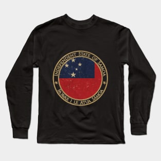 Vintage Independent State of Samoa Oceania Oceanian Flag Long Sleeve T-Shirt